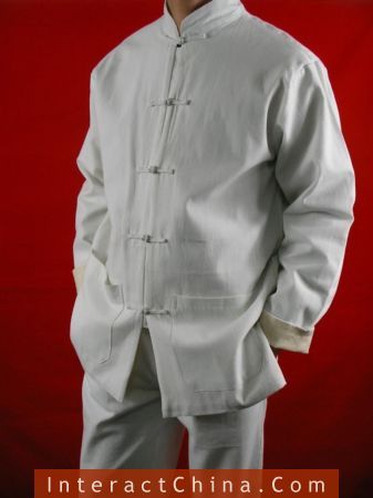 White Cotton Kung Fu Martial Arts Tai Chi Uniform Suit #124 