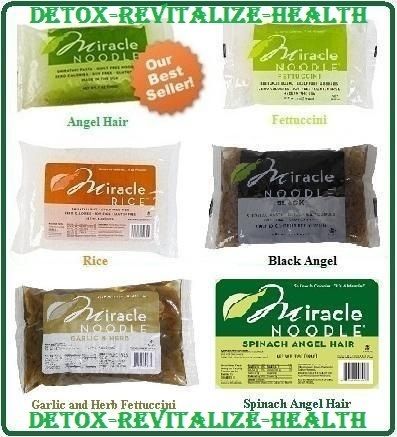 Packages Miracle Noodle Angel Hair, Fettuccini or Rice w/ 107 pgs 