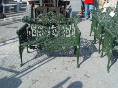 CAST IRON VICTORIAN RAMS HEAD GARDEN BENCH 10S13  