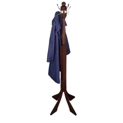 New Wooden Coat Tree Storage Rack   Antique Walnut  