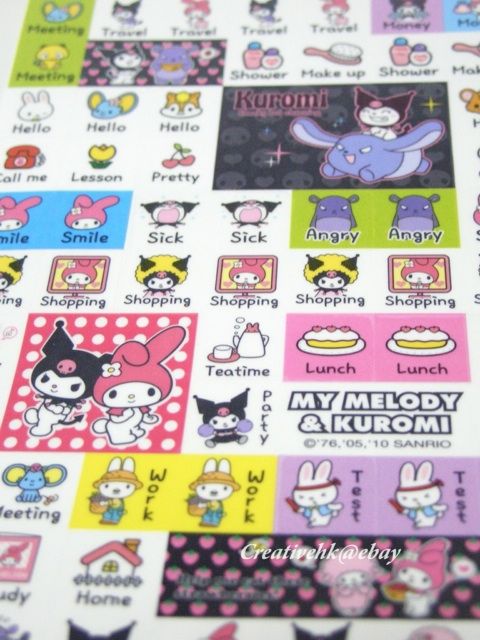 Sanrio My Melody x Kuromi Sticker for Schedule 2 Sheets  