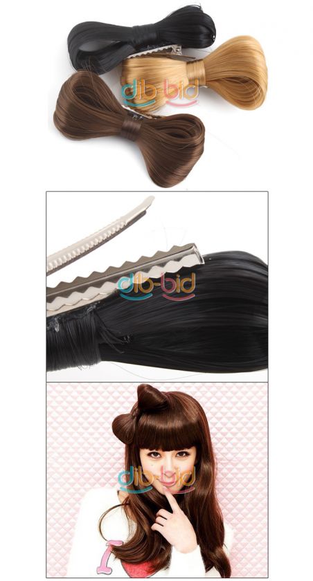 Fashion Women Hair Bow Bowknot Wig Hair Party #2  