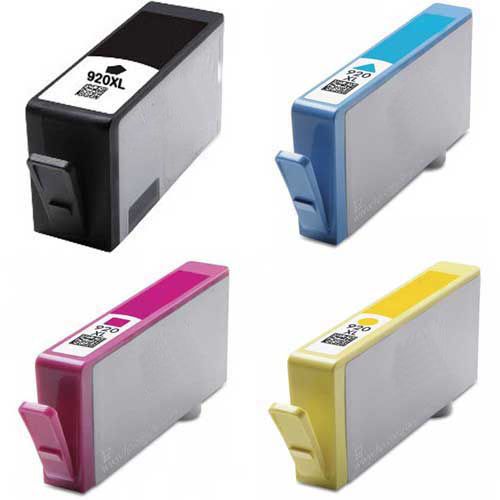 920XL 4 Clr Ink Cart Set For HP Printer 7000 6000 7500A  