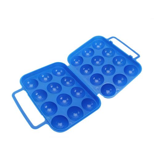   Plastic Egg Carrier 12 Holder Container Camping Solid Color  