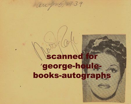 ALAN HALE~MARTHA RAYE~AUTOGRAPHS~1939  