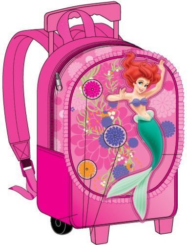 Ariel little Mermaid Large Rolling Backpack Bottle new  