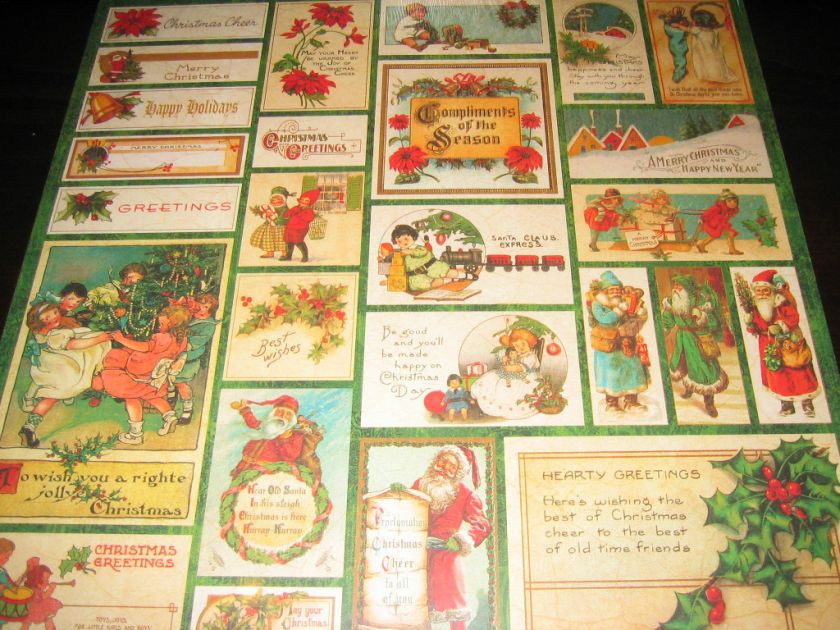 Scrapbook Paper 12x12 Christmas Emporium Santa Express  