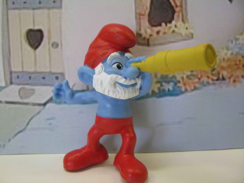 2011 THE SMURFS MC DONALDS # 1 & 13 PAPA GROUCHY TOY  