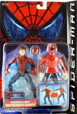 SPIDERMAN MOVIE 1 TOYBIZ WRESTLER SPIDER MAN 6 ACTION FIGURE  