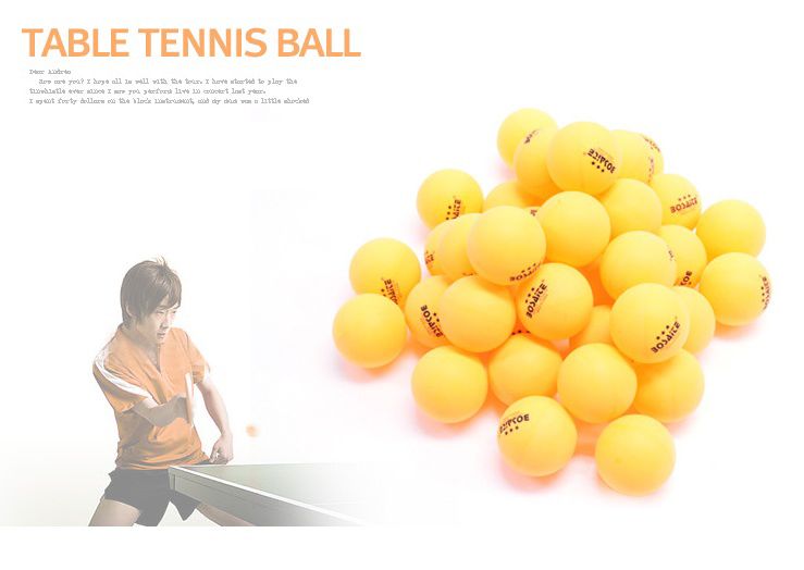 50pcs Table Tennis Balls(3Star)Ping Pong Ball 40mm Orange Ball Free 