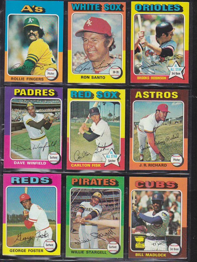 1975 Topps Baseball Complete set (660) In Sheets & Binder Brett 