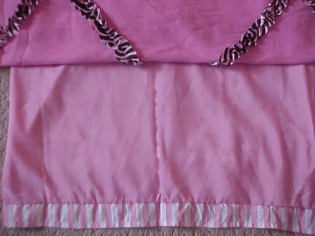 purchased separately this twin size bedskirt is solid pink with a band 