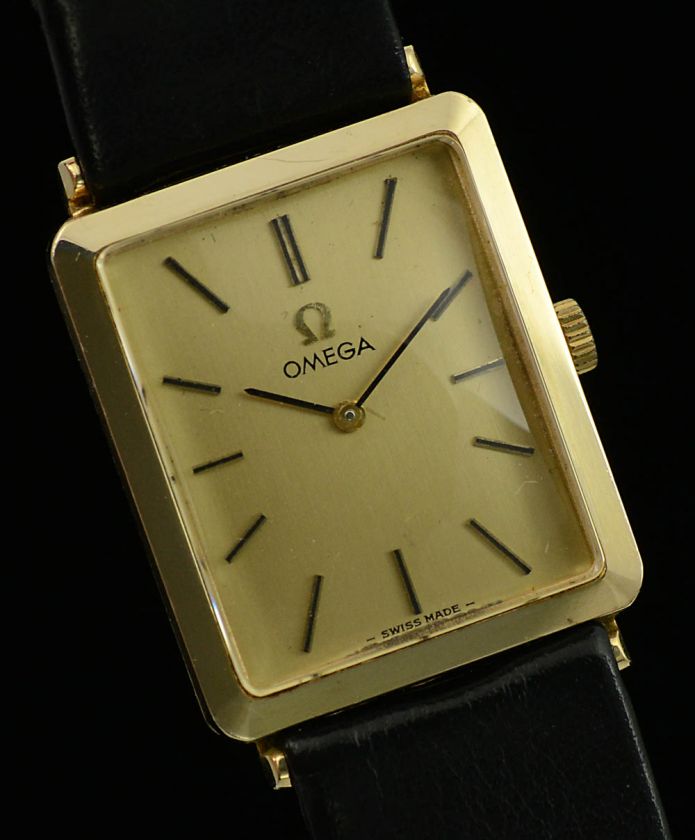 Vintage Mens Omega 14k Solid Gold 1970s Watch Manual Wind  