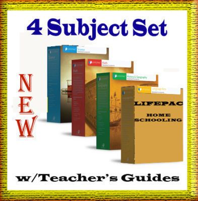 NEW LIFEPAC 9th GRADE 4 SUBJECT SET, ALPHA OMEGA 9 AOP  