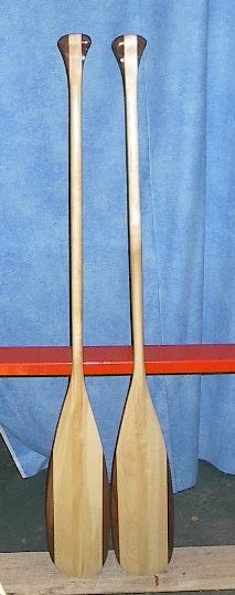 NEW Set Pair 2 Paddles OARS 60 Boat Wooden Canoe WALNUT  